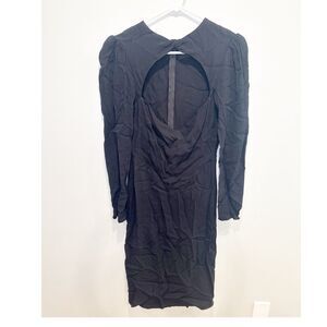 Reformation cutout mini dress black long sleeve